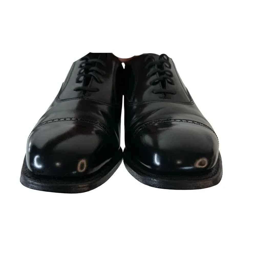 FLORSHEIM Men's Black Patent Lexington Cap Toe Oxford Size 9 D